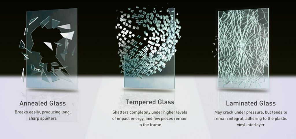 مقایسه شیشه لمینیت شیشه سکوریت