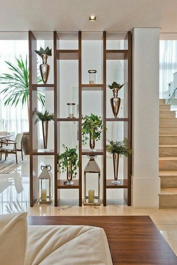 قاب چوبی طراحی پارتیشن مدرن برای اتاق نشیمن و سالن غذاخوری
