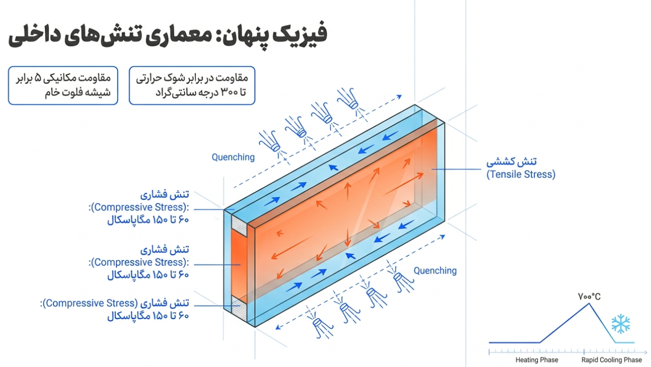 مبانی ترمودینامیک و مهندسی در تولید شیشه سکوریت