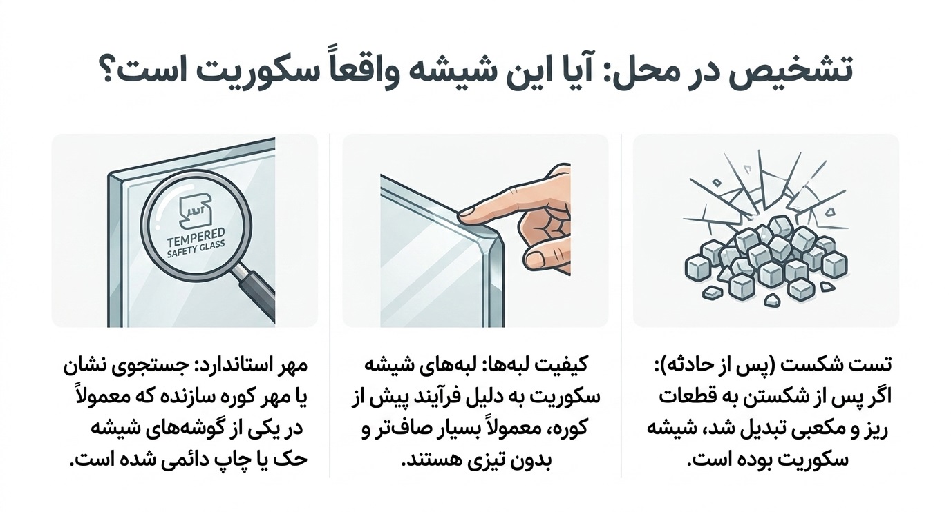 تشخیص شیشه سکوریت ایمن جام فرد