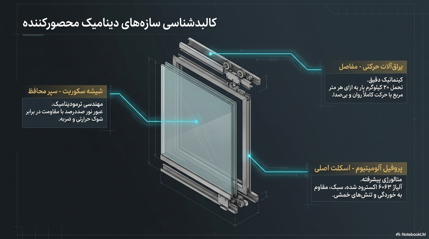 کالبدشناسی و اجزای شیشه آکاردئونی