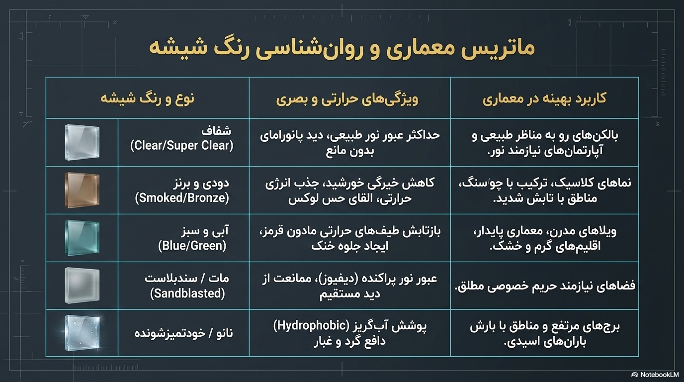 روانشناسی رنگ شیشه آکاردئونی