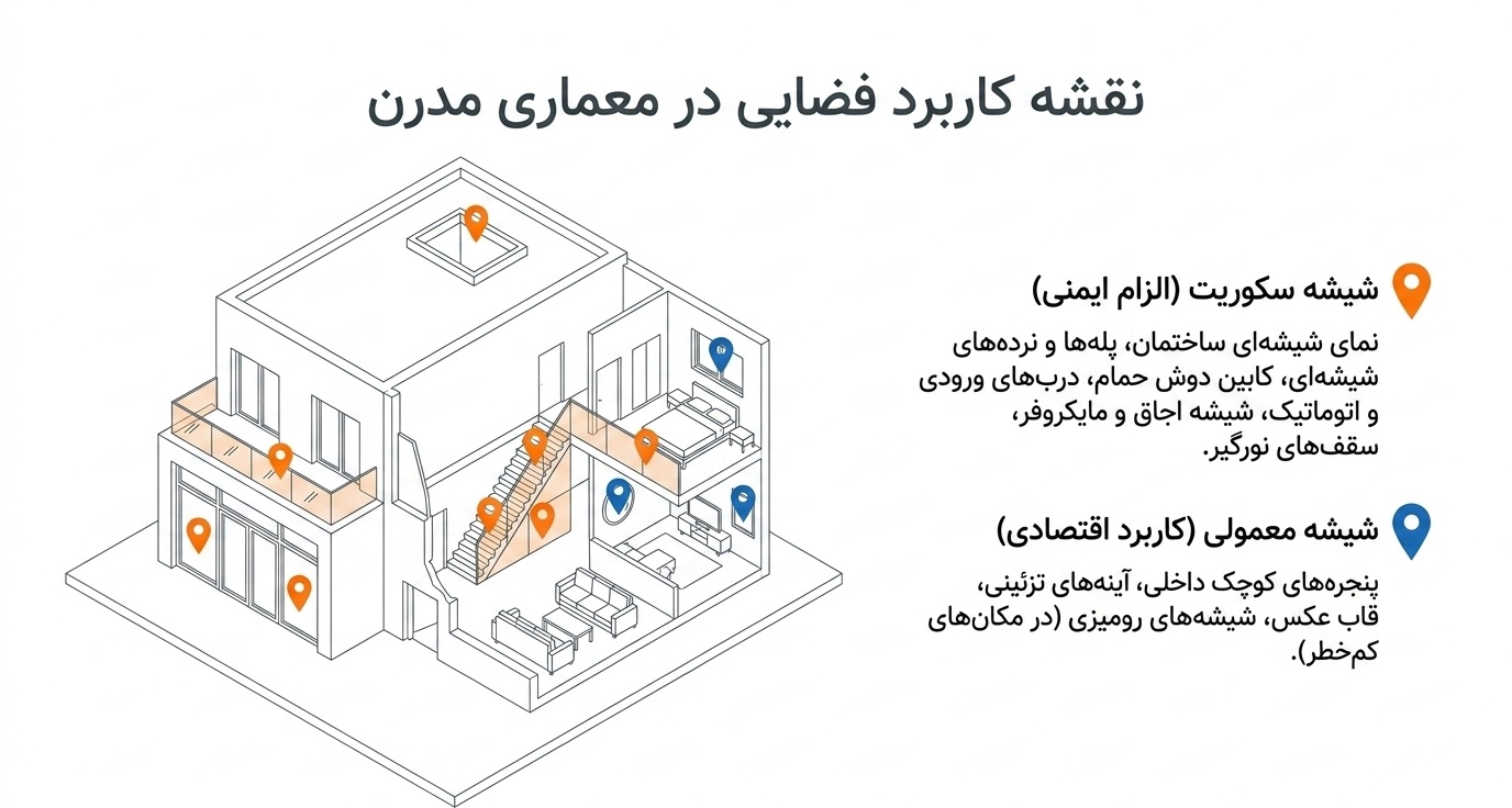 کاربرد پارتیشن شیشه ای و شیشه سکوریت در معماری