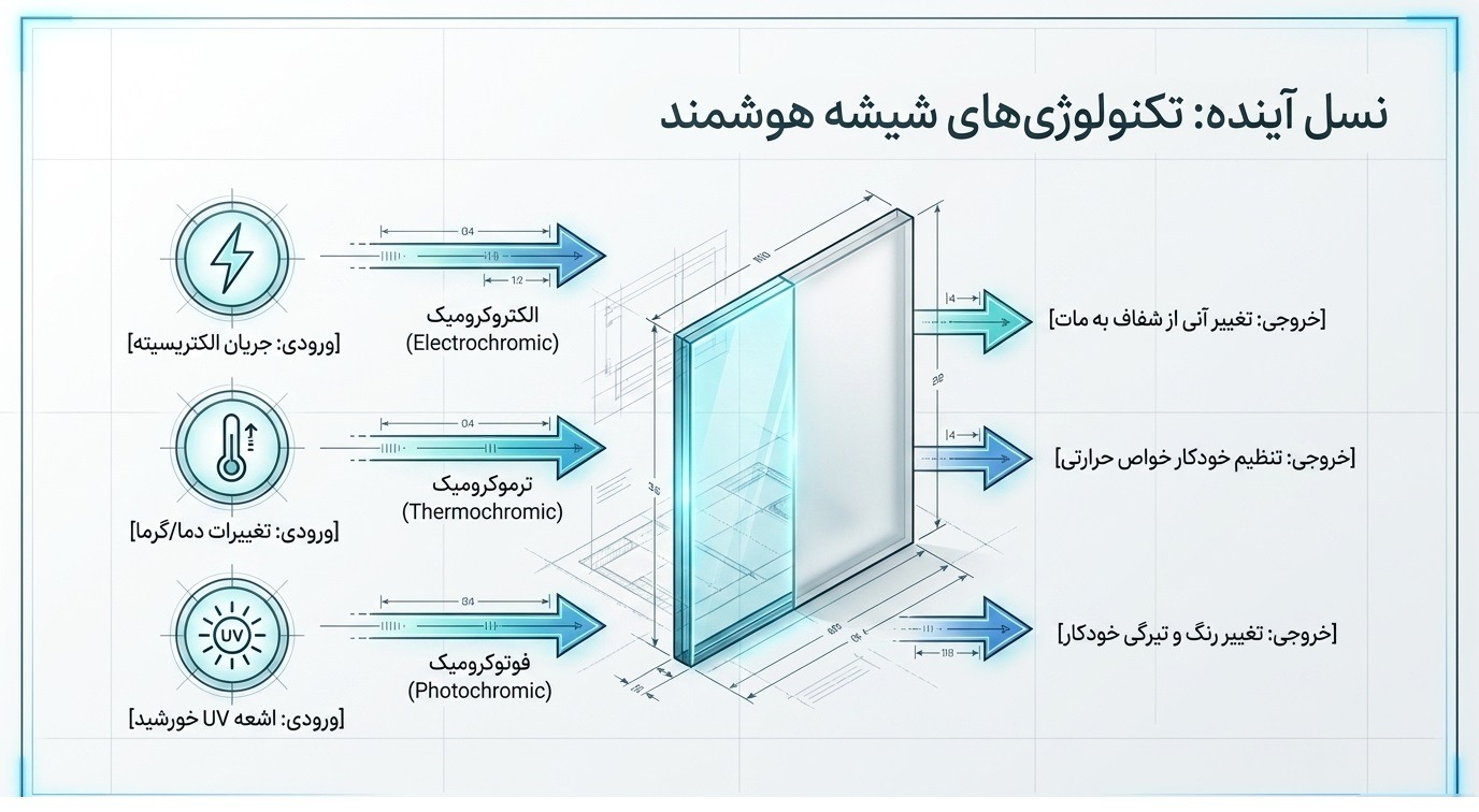 پارتیشن شیشه ای هوشمند و فریم لس اداری
