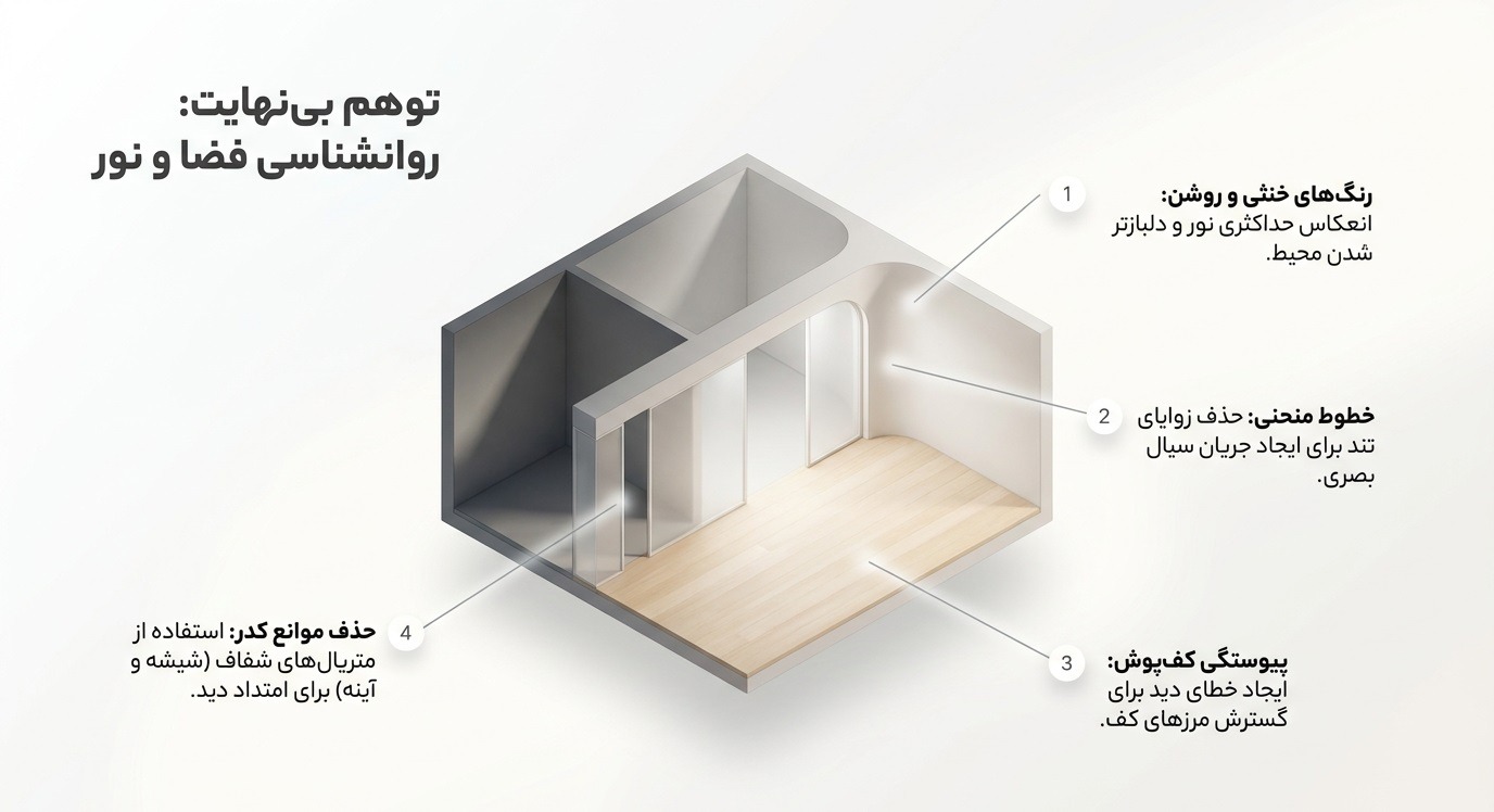 پارتیشن شیشهای فریملس در روانشناسی فضا و نور