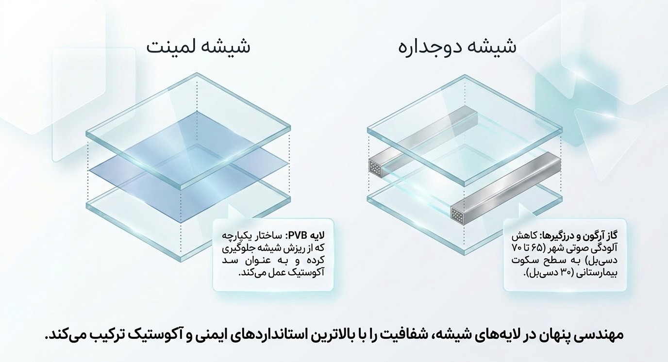 پارتیشن شیشهای و شیشه دوجداره در محیط اداری