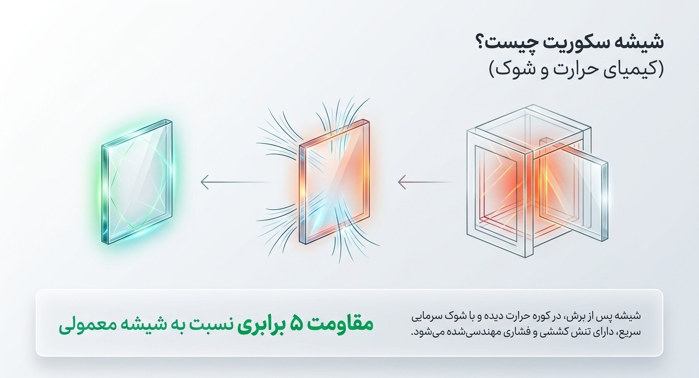 شیشه سکوریت اصل چیست و فرآیند تولید آن