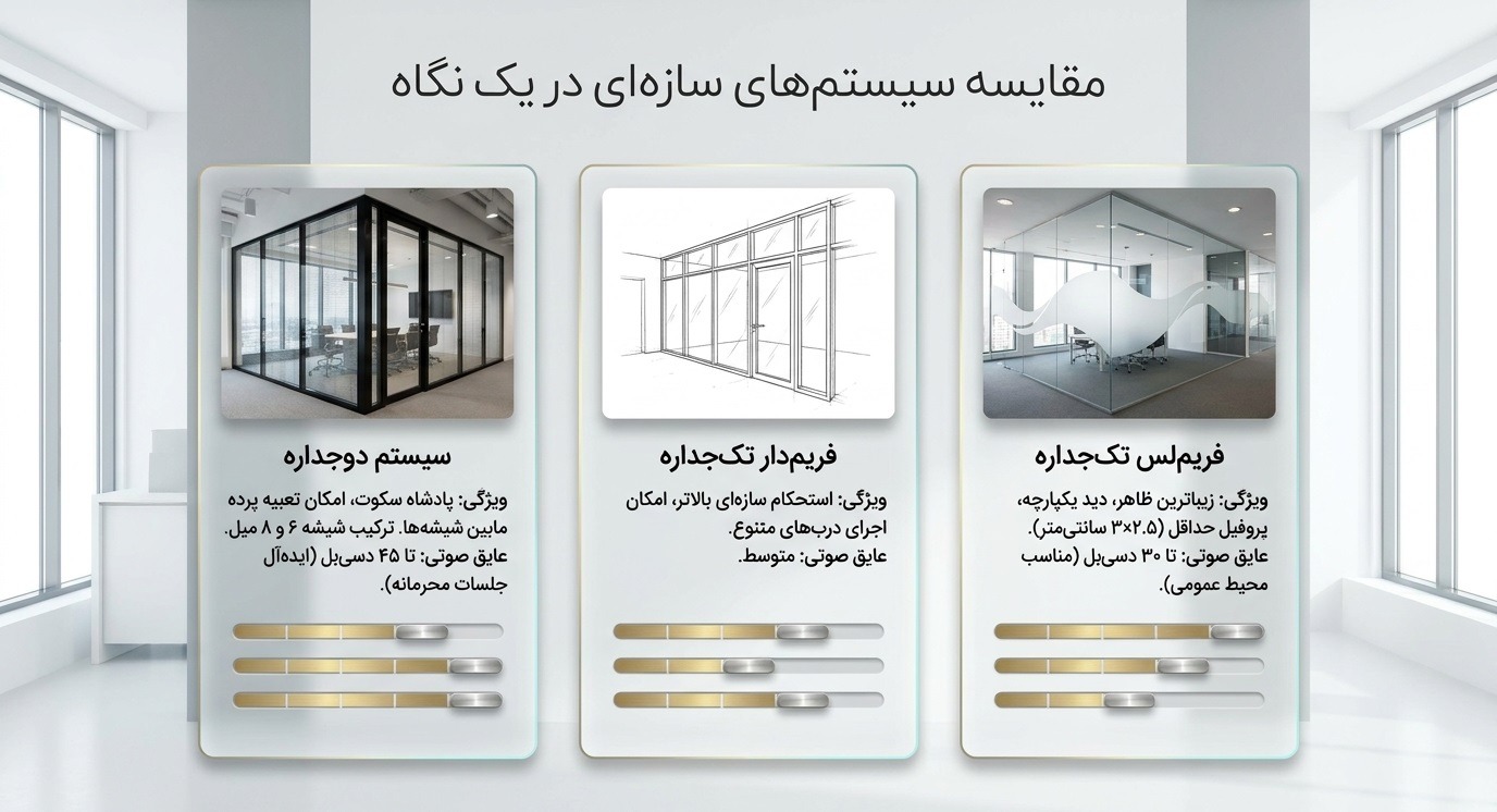 مقایسه سیستم‌های سازه‌ای پارتیشن